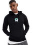 Jack & Jones oversized hoodie with butterfly back print in black