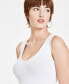 Фото #2 товара Women's Ribbed Seamless Sleeveless Bodysuit, Created for Macy's
