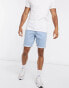 Фото #1 товара ASOS DESIGN – Schmal geschnittene, mittellange Stretch-Jeansshorts in hellblauer Waschung