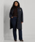 ფოტო #1 პროდუქტის Plus Size Collared Quilted Coat