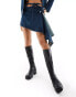 Фото #4 товара Weekday Gate co-ord asymmetric denim mini skirt in sapphire blue