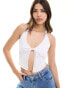 Cotton On halter neck cami crop top in white Белый, XL - EU 44 - фото #1