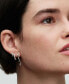 ფოტო #2 პროდუქტის Silver Round Huggie Hoop Earrings