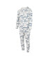 ფოტო #3 პროდუქტის Men's White Indianapolis Colts Allover Print Docket Union Full-Zip Hooded Pajama Suit