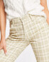 Фото #2 товара ASOS DESIGN puddle flare trouser in sage check