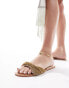 Фото #2 товара Simmi London Kenya embellished strap flat sandal in gold