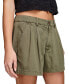 ფოტო #3 პროდუქტის Women's Rumpled Wide-Leg Chino Shorts