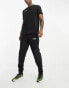 Hummel logo cotton joggers in black