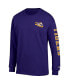 Фото #3 товара Men's Purple LSU Tigers Team Stack Long Sleeve T-shirt