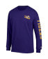 ფოტო #3 პროდუქტის Men's Purple LSU Tigers Team Stack Long Sleeve T-shirt