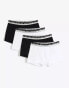 Фото #1 товара River Island 4 pack cotton stretch trunks in white