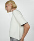 ფოტო #4 პროდუქტის Women's Contrasting Trims Short-Sleeved Sweater