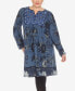 Plus Size Paisley Flower Embroidered Sweater Dress