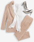 Фото #3 товара Women's Tie-Neck Sleeveless Satin Blouse, Created for Macy's