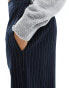 Фото #10 товара Pieces Tall wide leg tailored trousers in charcoal pinstripe