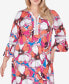 Фото #4 товара Plus Size Floral Puff Print Dress