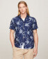 Фото #1 товара Men's Short Sleeve Tropical Print Button-Down Shirt