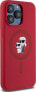 Karl Lagerfeld Karl Lagerfeld KLHMP15XSCMKCRHR iPhone 15 Pro Max 6.7" czerwony/red hardcase Silicone Karl & Choupette Ring MagSafe