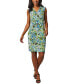 ფოტო #2 პროდუქტის Petite V-Neck Side-Ruched Sleeveless Dress