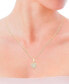 ფოტო #2 პროდუქტის Diamond Heart Halo 18" Pendant Necklace (1/6 ct. t.w.) in 10k Two-Tone Gold