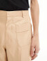 ASOS DESIGN straight safari suit trouser in gold