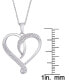 Фото #4 товара Macy's diamond 1/4 ct. t.w. Heart Pendant Necklace in Sterling Silver