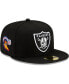 Фото #1 товара Men's Black Las Vegas Raiders 2001 Pro Bowl Patch Up 59FIFTY Fitted Hat