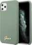 Фото #1 товара Guess Guess GUHCN65LSLMGKA iPhone 11 Pro Max khaki hard case Silicone Vintage Gold Logo