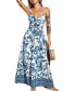 Women's Floral Sweetheart Twist & Keyhole Maxi Beach Dress