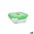 Фото #1 товара Герметичная коробочка для завтрака Luminarc Pure Box Holy Зеленый Cтекло Квадратный 760 ml (6 штук)