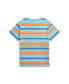 ფოტო #2 პროდუქტის Toddler and Little Boys Striped Cotton Jersey Pocket Tee