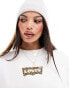 Levi's sweatshirt with leopard print logo in white