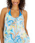 Фото #4 товара Women's Floral-Print Flowy Cover-Up Jumper