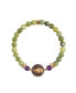 ფოტო #1 პროდუქტის Defensive Trio Jade Stone Evil Eye Bracelet