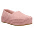 TOMS Suede Valencia Platform Espadrille Slip On Womens Pink Flats Casual 100202