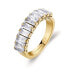 Desideri BEIA002 sparkling gold-plated ring with zircons