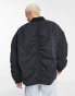 Фото #4 товара ASOS DESIGN extreme oversized wadded bomber jacket in black