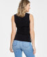 Фото #2 товара Women's Draped Sleeveless Top, Created for Macy's