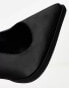 Simmi London Landen platform heeled court shoe in black satin Черный, 38 - фото #3