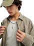 COLLUSION oversized shirt with raw detail in khaki