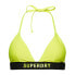 SUPERDRY Code Triangle Elastic bikini top Электрическая Известь, S - фото #1