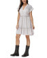 Women's Striped Lace-Trim Babydoll Dress Natural Sa, XS - фото #4