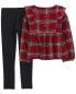 Kid 2-Piece Plaid Flannel Top & Stretch Leggings 5