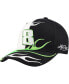 Фото #1 товара Men's Black Kyle Busch Flame Adjustable Hat