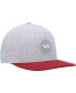 Men's Heather Gray, Red Patch Adjustable Snapback Hat