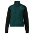 Фото #1 товара Puma Fit Logo Color Block Woven Full Zip Training Jacket Womens Green Casual Ath