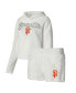 Women's Cream San Francisco Giants Fluffy Hoodie Top and Shorts Sleep Set