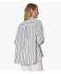 Фото #2 товара Women's Oversized Yarn Dye Stripe Wear Anywhere Shirt