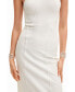 ფოტო #3 პროდუქტის Women's Ribbed patchwork midi dress