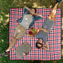 Picknickdecke 200x200cm rot-blau kariert